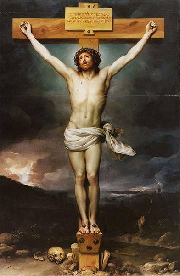 unknow artist Christ on the Cross by Anton Raphael Mengs. Now in the Palacio Real, Aranjuez, in the former bedroom of King Carlos III. oil painting image
